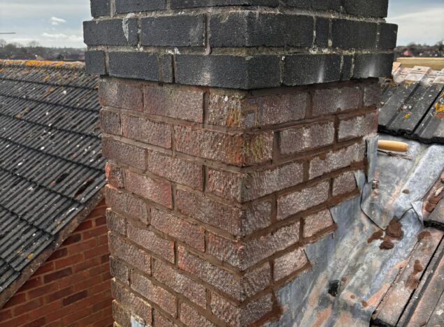 Chimney re-pointing in Bewdly